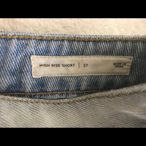 Pacsun light distressed high rise denim shorts - Picture 3 of 4